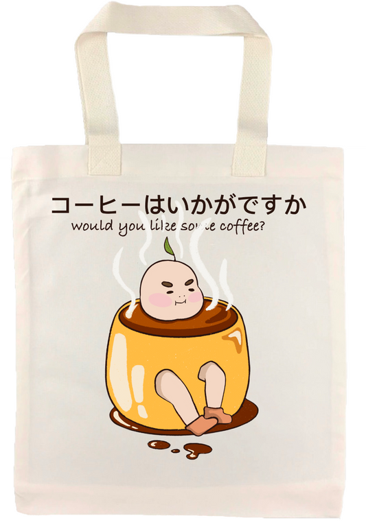 Mr. Peach Coffee Tote Bag